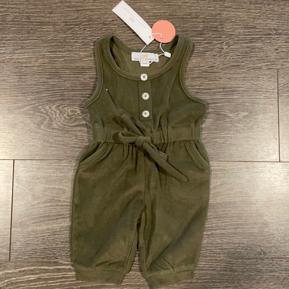 Bailey’s Blossoms Hunter Green Jumpsuit
